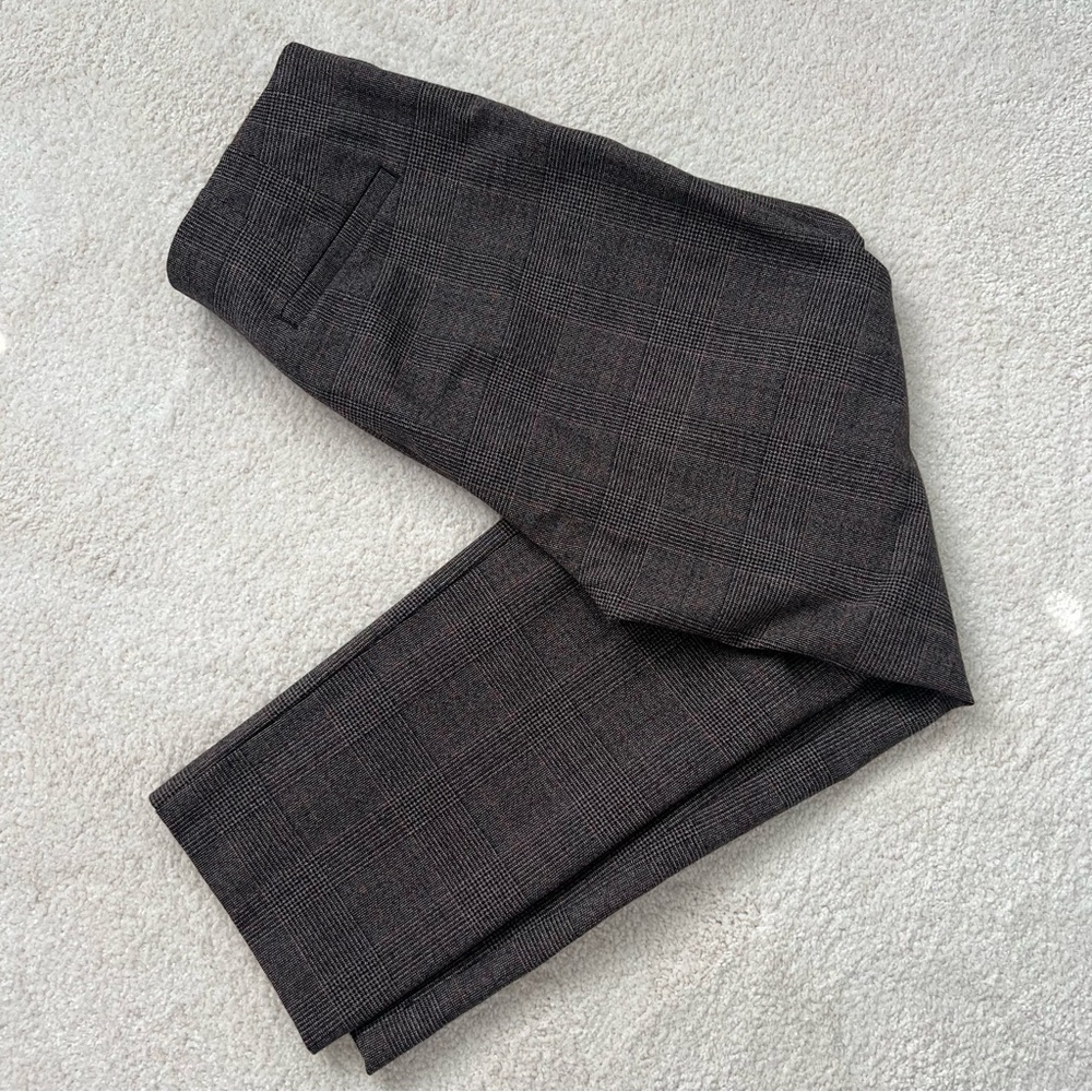 LOFT Brown Plaid Pants Size 6P